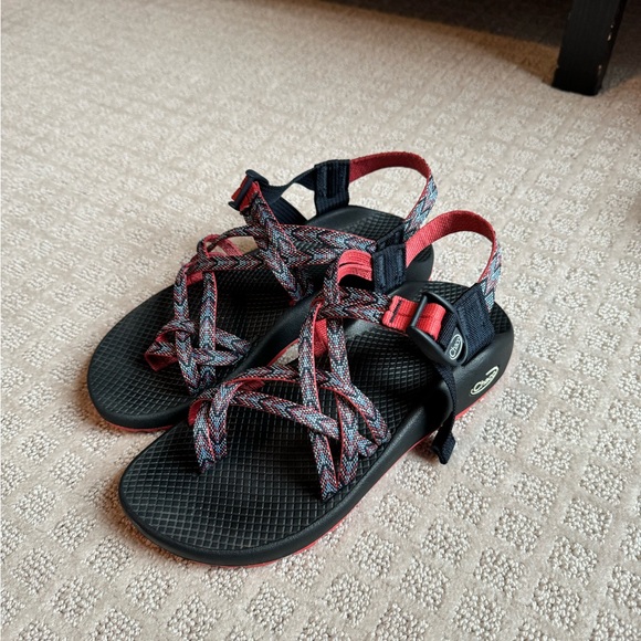 Chaco Z/2 Navy and Pink Adjustable Sandals - Picture 4 of 5